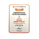 Scopri di più sull'articolo Rome Park Valet premiato da Parking My Car: 5 stelle per eccellenza nel servizio e soddisfazione del cliente!